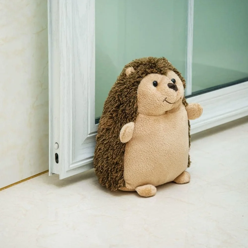 NWT Hedgehog Weighted Interior Doorstop Fabric Stuffed Animal Door Stopper
